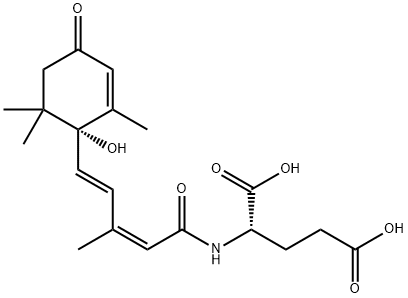 (+)-cis,trans-Abscisic Acid-L-glutamic Acid Struktur