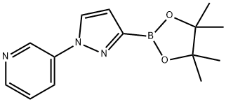 Pyridine, 3-[3-(4,4,5,5-tetramethyl-1,3,2-dioxaborolan-2-yl)-1H-pyrazol-1-yl]- Struktur