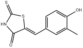 4-Thiazolidinone, 5-[(4-hydroxy-3-methylphenyl)methylene]-2-thioxo-, (5Z)- Struktur