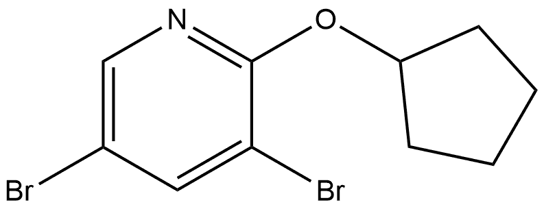 3,5-Dibromo-2-(cyclopentyloxy)pyridine Struktur