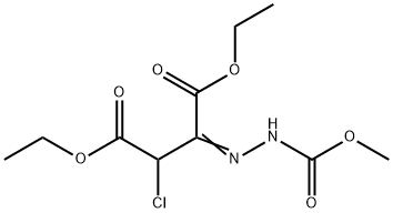 Butanedioic acid, 2-chloro-3-[2-(methoxycarbonyl)hydrazinylidene]-, 1,4-diethyl ester