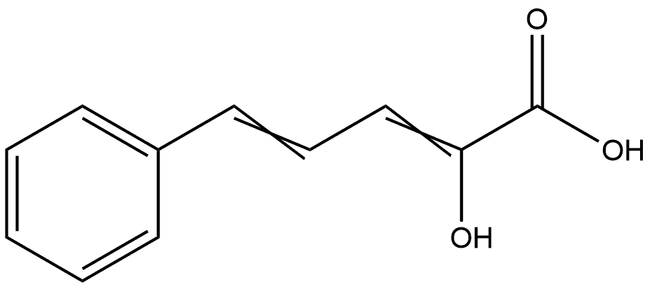 2-Hydroxy-5-phenyl-2,4-pentadienoic acid Struktur