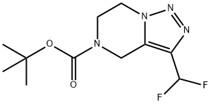 tert-butyl 3-(difluoromethyl)-6,7-dihydro-[1,2,3]triazolo[1,5-a]pyrazine-5(4H)-carboxylate Struktur