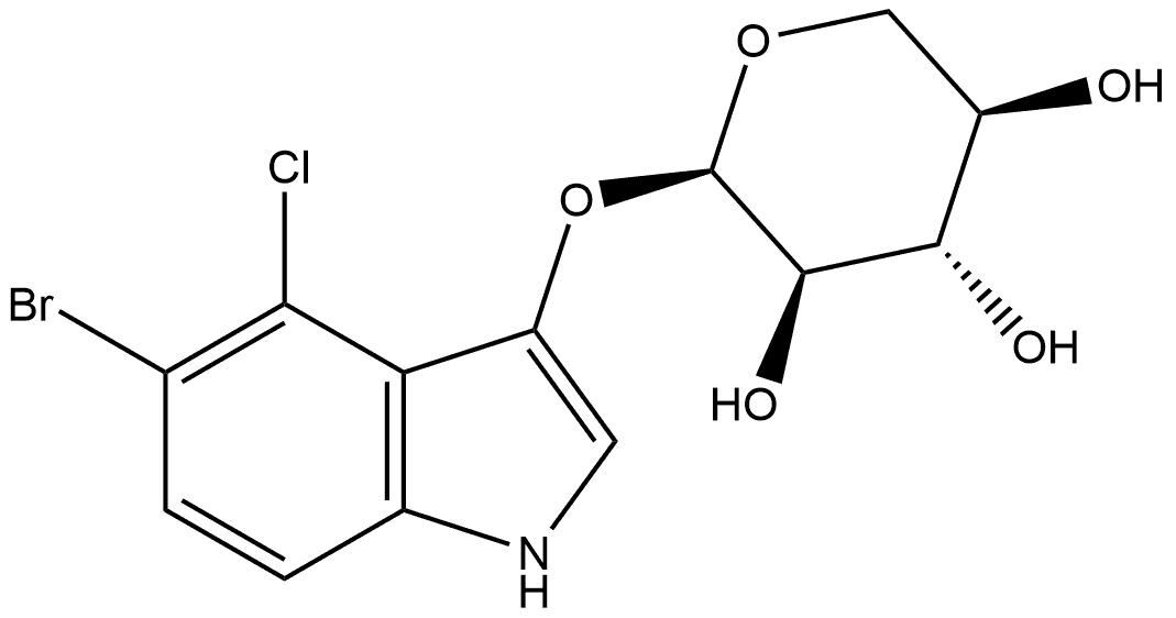 5-Bromo-4-chloro-3-indolyl-α-D-xylopyranoside Struktur