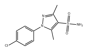 1H-Pyrazole-4-sulfonamide, 1-(4-chlorophenyl)-3,5-dimethyl- Struktur