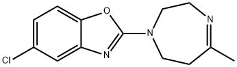 Benzoxazole, 5-chloro-2-(2,3,6,7-tetrahydro-5-methyl-1H-1,4-diazepin-1-yl)- Struktur