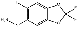 Hydrazine, (2,2,6-trifluoro-1,3-benzodioxol-5-yl)- Struktur