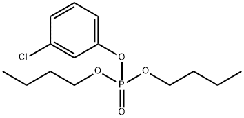 Phosphoric acid dibutyl(3-chlorophenyl) ester Struktur