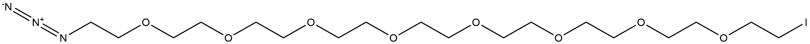 1-Azido-26-iodo-3,6,9,12,15,18,21,24-octaoxahexacosane Struktur