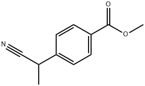 Benzoic acid, 4-(1-cyanoethyl)-, methyl ester Struktur