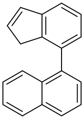 Naphthalene, 1-(1H-inden-7-yl)- Struktur