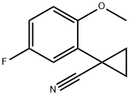 1-(5-fluoro-2-methoxyphenyl)cyclopropane-1-carbonitrile Struktur