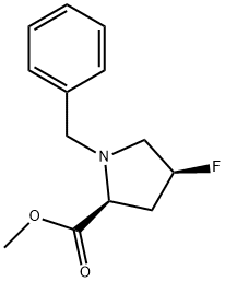 methyl (2S,4S)-1-benzyl-4-fluoropyrrolidine-2-carboxylate Struktur