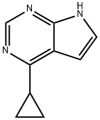 4-cyclopropyl-7H-pyrrolo[2,3-d]pyrimidine Struktur