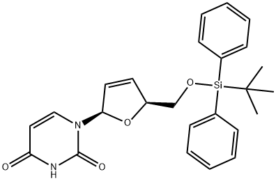 Uridine, 2',3'-didehydro-2',3'-dideoxy-5'-O-[(1,1-dimethylethyl)diphenylsilyl]-