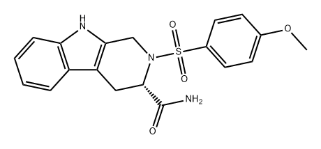 1H-Pyrido[3,4-b]indole-3-carboxamide, 2,3,4,9-tetrahydro-2-[(4-methoxyphenyl)sulfonyl]-, (3S)- Struktur