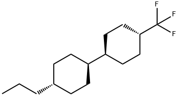 1,1′-Bicyclohexyl, 4-propyl-4′-(trifluormethyl)-, (trans,trans)- Struktur