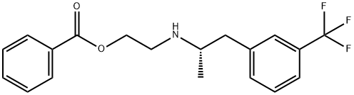 Ethanol, 2-[[(1S)-1-methyl-2-[3-(trifluoromethyl)phenyl]ethyl]amino]-, 1-benzoate Struktur