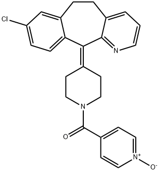 Methanone, [4-(8-chloro-5,6-dihydro-11H-benzo[5,6]cyclohepta[1,2-b]pyridin-11-ylidene)-1-piperidinyl](1-oxido-4-pyridinyl)- Struktur