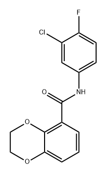 1,4-Benzodioxin-5-carboxamide, N-(3-chloro-4-fluorophenyl)-2,3-dihydro- Struktur