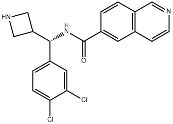 6-Isoquinolinecarboxamide, N-[(S)-3-azetidinyl(3,4-dichlorophenyl)methyl]- Struktur