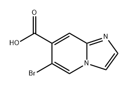 Imidazo[1,2-a]pyridine-7-carboxylic acid, 6-bromo- Struktur