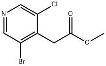 4-Pyridineacetic acid, 3-bromo-5-chloro-, methyl ester Struktur