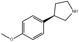 Pyrrolidine, 3-(4-methoxyphenyl)-, (3R)- Struktur