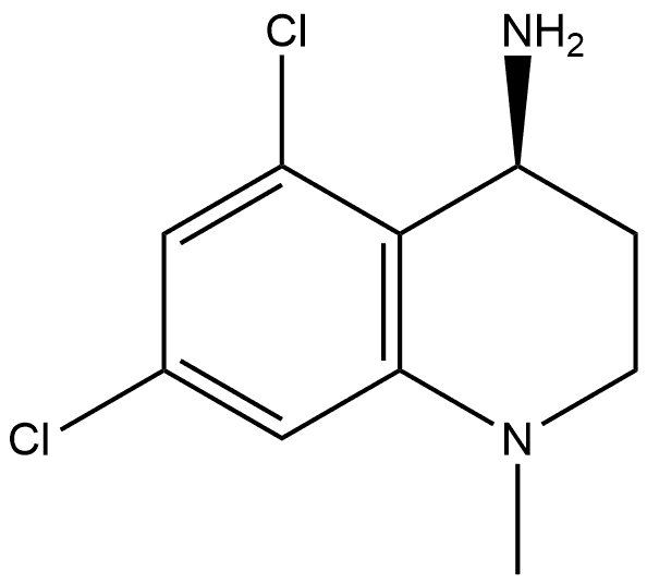 (S)-5,7-dichloro-1-methyl-1,2,3,4-tetrahydroquinolin-4-amine Struktur