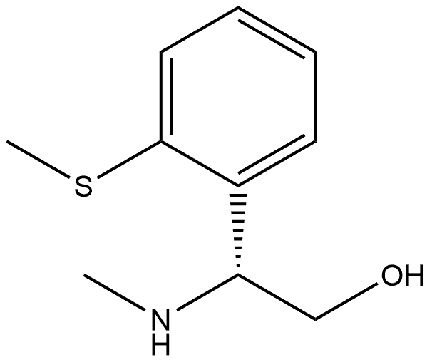 (R)-2-(methylamino)-2-(2-(methylthio)phenyl)ethan-1-ol Struktur