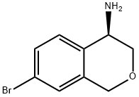 1H-2-Benzopyran-4-amine, 7-bromo-3,4-dihydro-, (4R)- Struktur