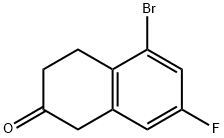 2(1H)-Naphthalenone, 5-bromo-7-fluoro-3,4-dihydro- Struktur