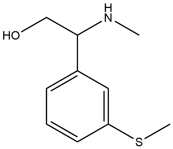 2-(methylamino)-2-(3-(methylthio)phenyl)ethan-1-ol Struktur