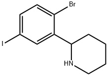 2-(2-bromo-5-iodophenyl)piperidine Struktur