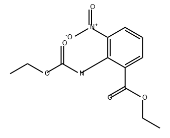 Benzoic acid, 2-[(ethoxycarbonyl)amino]-3-nitro-, ethyl ester Struktur