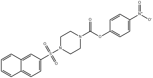 1-Piperazinecarboxylic acid, 4-(2-naphthalenylsulfonyl)-, 4-nitrophenyl ester Struktur