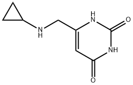 6-[(cyclopropylamino)methyl]-1H-pyrimidine-2,4-dione Struktur