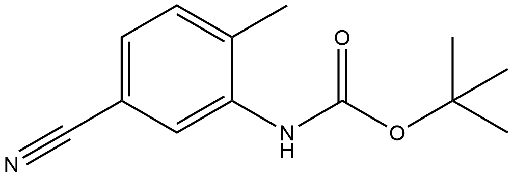 1,1-Dimethylethyl N-(5-cyano-2-methylphenyl)carbamate Struktur