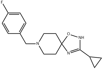 1-Oxa-2,4,8-triazaspiro[4.5]dec-3-ene, 3-cyclopropyl-8-[(4-fluorophenyl)methyl]- Struktur