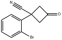 Cyclobutanecarbonitrile, 1-(2-bromophenyl)-3-oxo- Struktur