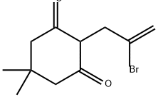 1,3-Cyclohexanedione, 2-(2-bromo-2-propen-1-yl)-5,5-dimethyl- Struktur