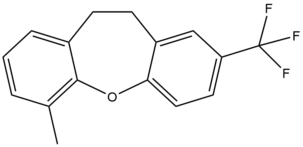 10,11-Dihydro-6-methyl-2-(trifluoromethyl)dibenz[b,f]oxepin Struktur