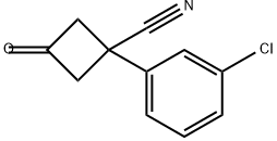 Cyclobutanecarbonitrile, 1-(3-chlorophenyl)-3-oxo- Struktur