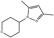 1H-Pyrazole, 3,5-dimethyl-1-(tetrahydro-2H-pyran-4-yl)- Struktur