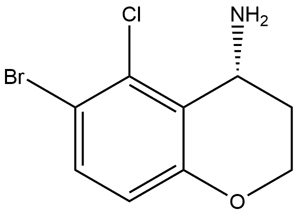 (R)-6-bromo-5-chlorochroman-4-amine Struktur