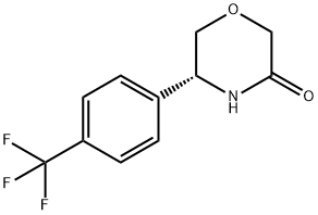 3-Morpholinone, 5-[4-(trifluoromethyl)phenyl]-, (5R)- Struktur