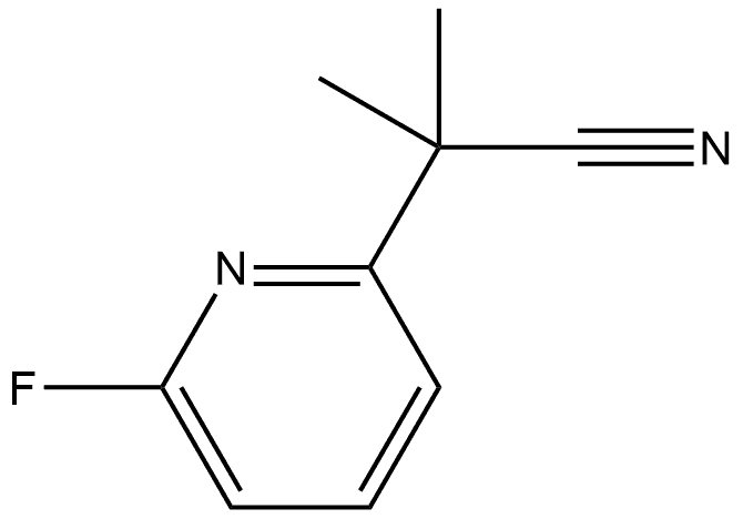 2-(6-Fluoro-pyridin-2-yl)-2-methyl-propionitrile Struktur