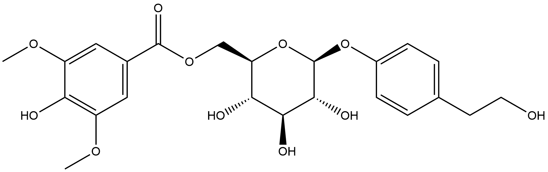 β-D-Glucopyranoside, 4-(2-hydroxyethyl)phenyl, 6-(4-hydroxy-3,5-dimethoxybenzoate)