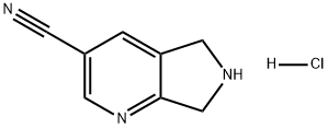 5H-Pyrrolo[3,4-b]pyridine-3-carbonitrile, 6,7-dihydro-, hydrochloride (1:1) Struktur