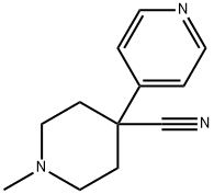 4-Piperidinecarbonitrile, 1-methyl-4-(4-pyridinyl)- Struktur